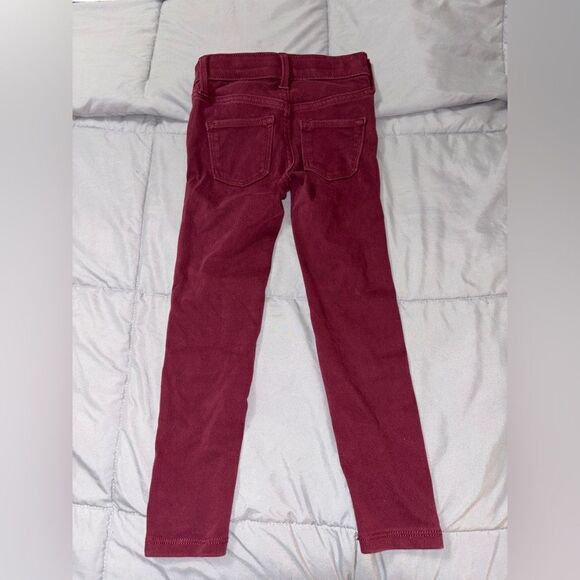 Girls size 5 maroon ballerina jeggings-tiny pull in fabric see all photos - Picture 4 of 4